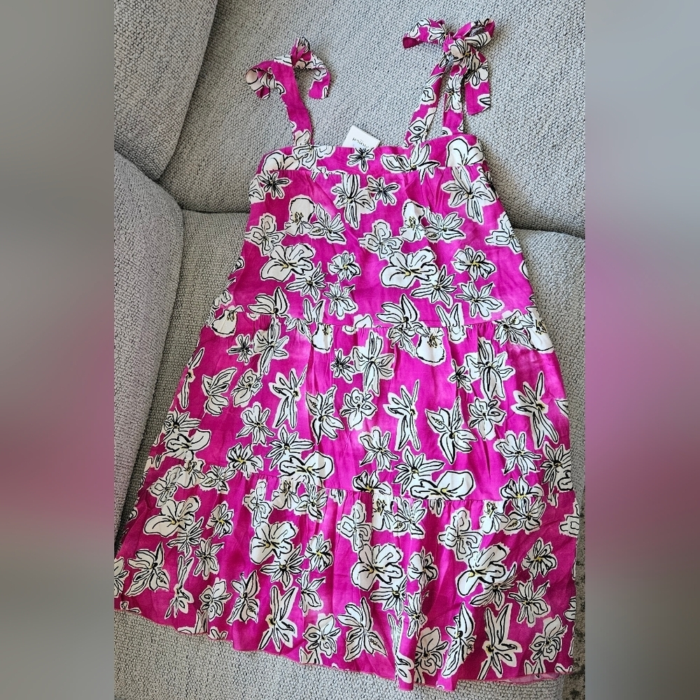 French Paris Floral Pink Womens Top/ Dress